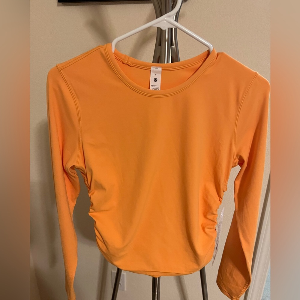 lululemon athletica Long Sleeve Tee in Bright Orange